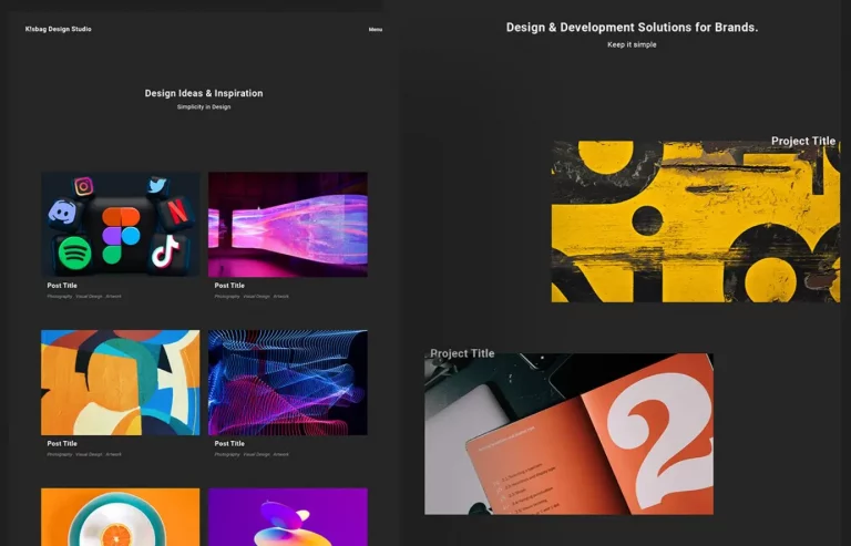 Ksbag Minimal Portfolio Website Template PSD
