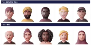 MetaPeople 3D Avatar Icons Figma