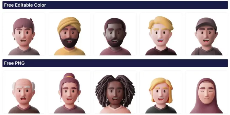 MetaPeople 3D Avatar Icons Figma
