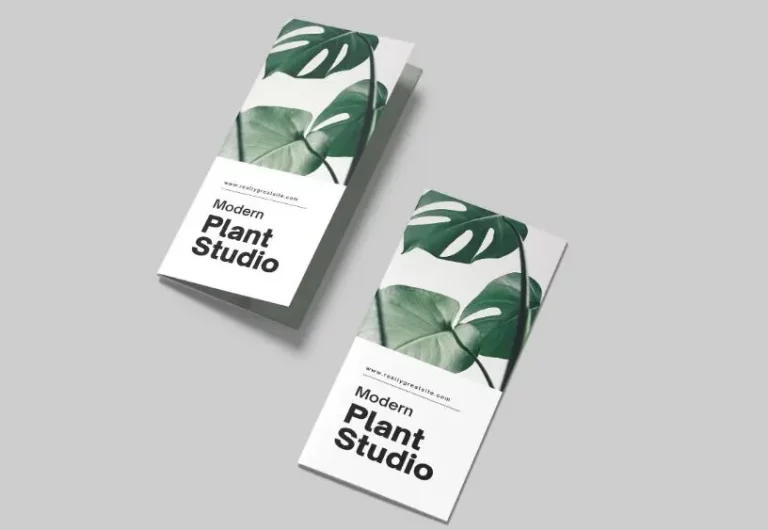 A4 Tri-Fold Brochure PSD Mockup