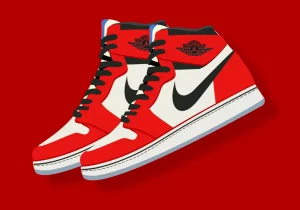 Air Jordan 1 Retro High OG Spider-Man Mockup Figma