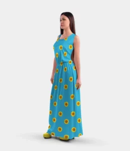 Modern Women's Long Dress Mockup PSD