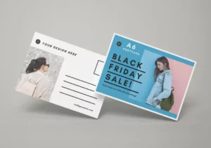 A6 Postcard Mockup PSD