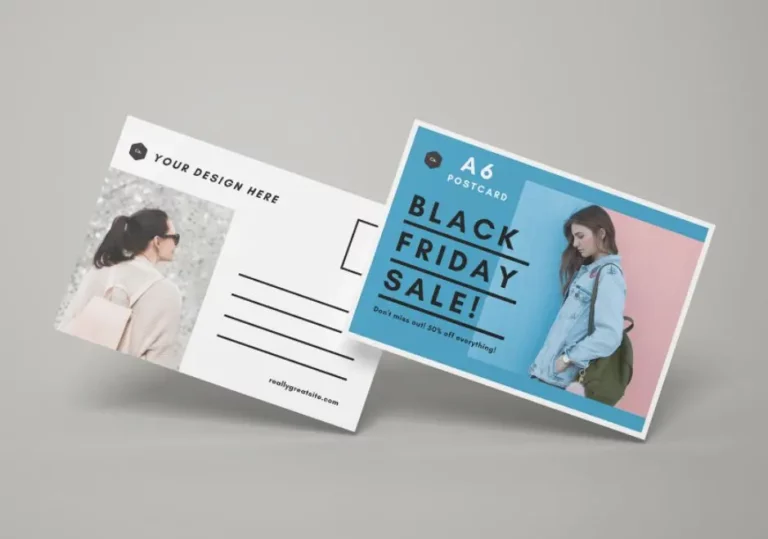 A6 Postcard Mockup PSD