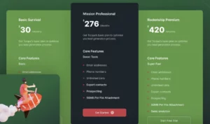 Nice Pricing Table Page Template Figma