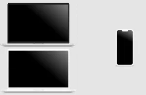 Minimal Realistic Macbook Pro & iPhone 13 Mockup Figma