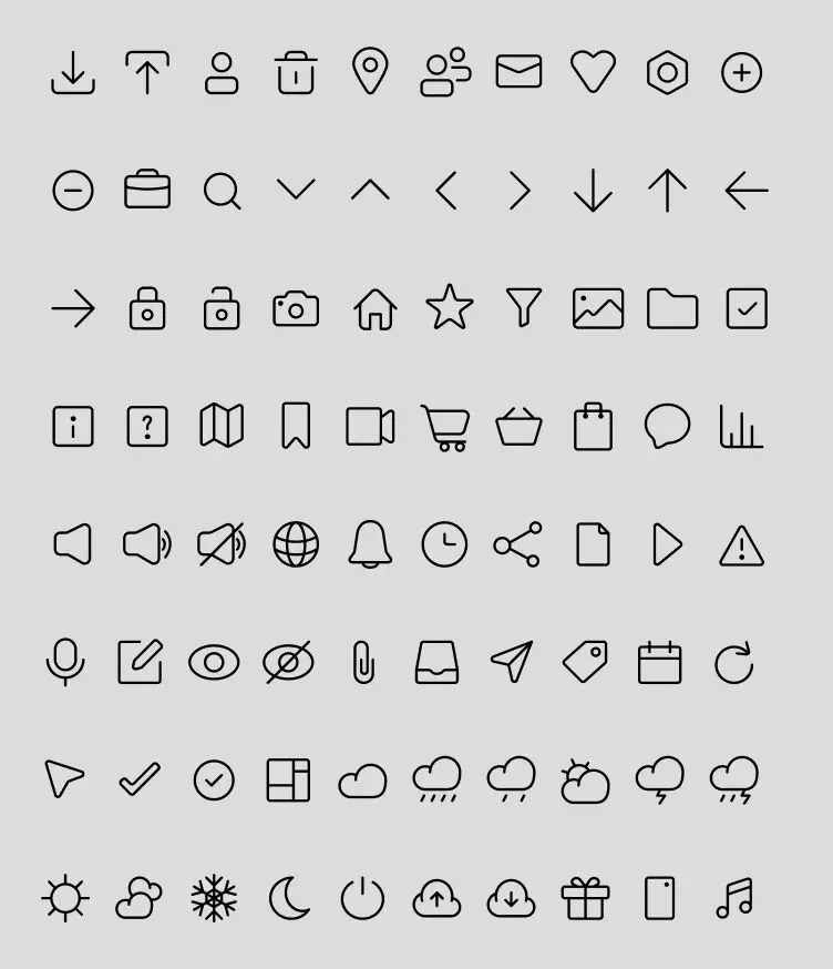 80 Essentail Icons Pack Figma