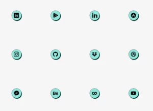 30+ Neubrutalism Style Brand Icons Figma