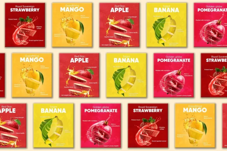 Fruit Card & Banner Templates PSD