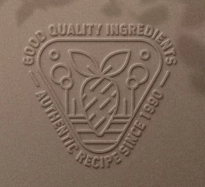 High Quality Embossed Logo Mockup PSD