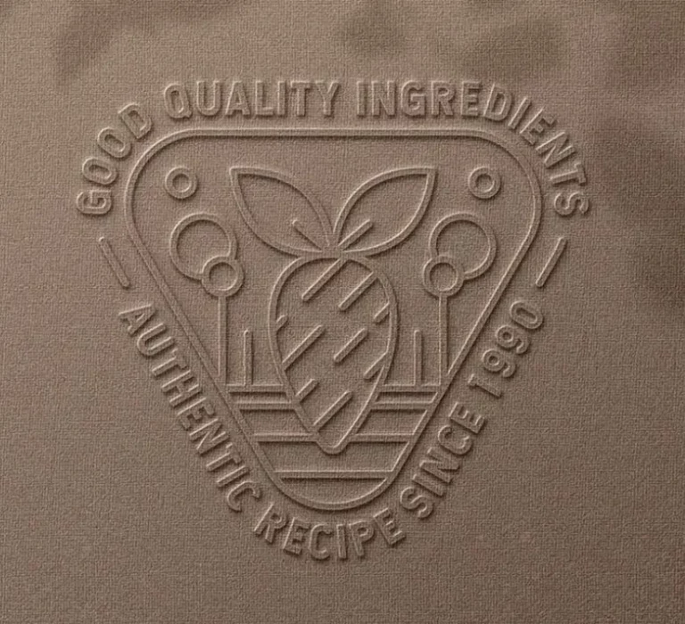 High Quality Embossed Logo Mockup PSD
