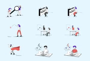 70 Elegant Lifestyle Illustrations Figma