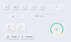 Basic Neumorphism UI Kit Figma