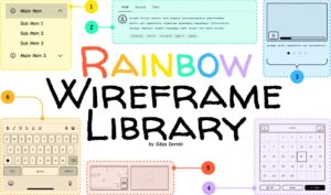 Rainbow Wireframe UI Library