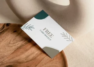 Retro Elegant Business Card PSD Mockup