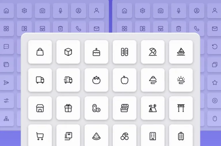 390 Travel E-commerce Foods Icons Figma