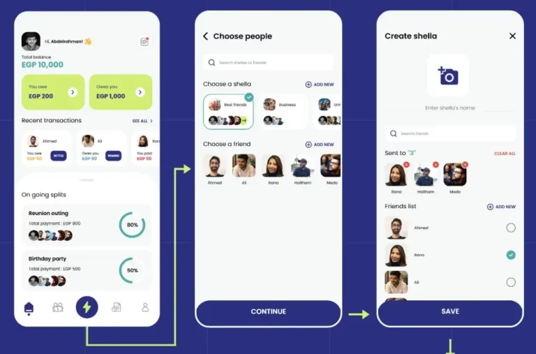 Flash Split Mobile App UI Design Adobe XD