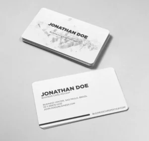 Minimal Clean Rounded Business Card PSD Mockup