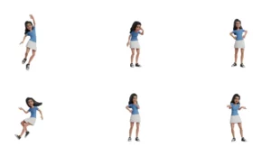 White Teen Girl 3D Characters