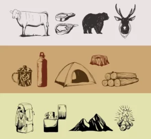 Vintage Handdrawn Adventure Outdoor Illustrations