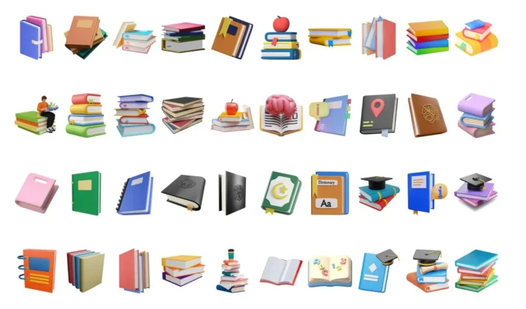 3D Book Illustrations Pack