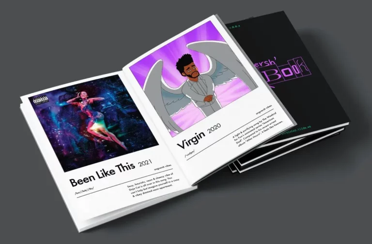 Realistic Song Book Figma Mockup