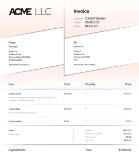 Minimal Editable A4 Invoice Template Figma