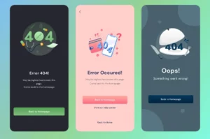 404 Error Screens Mockup