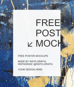 Minimal Graffiti Poster PSD Mockup
