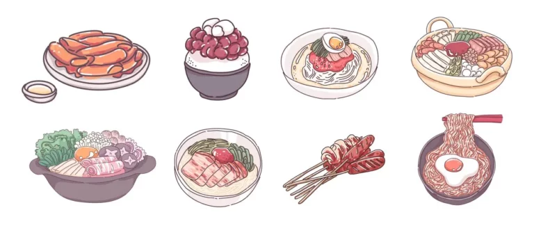 Korean Food Illustrations Figma