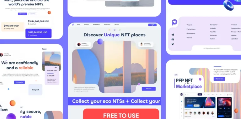 NFT Marketplace Landing Page UI Kit