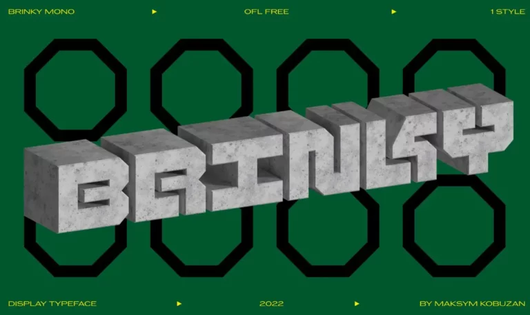BRINKY MONO Display Font