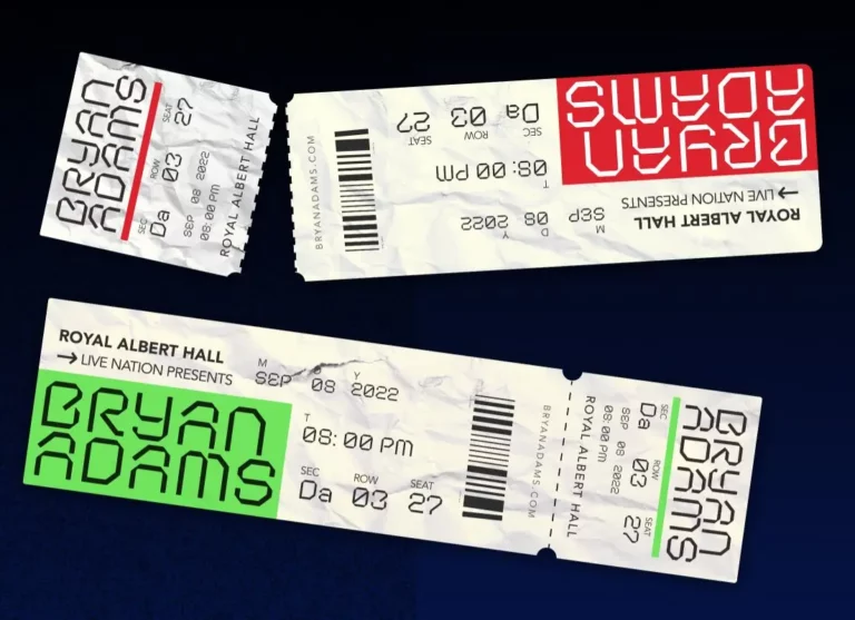 Realistic Concert Tickets Figma Mockup