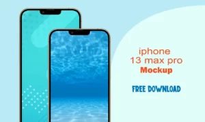 iPhone 13 Pro Max Golden PSD Mockup
