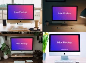 10 Realistic iMac Mockups