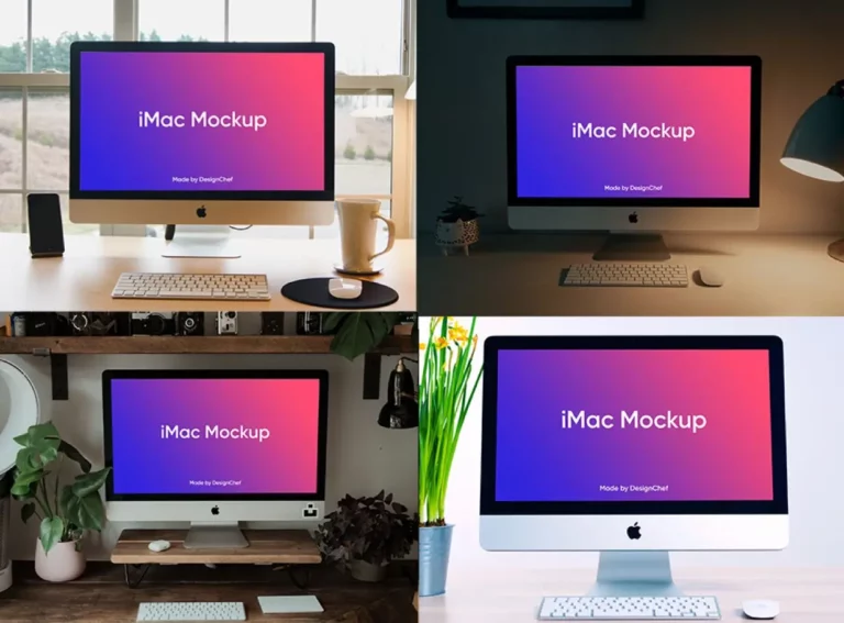 10 Realistic iMac Mockups