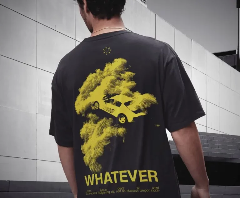 Men's Oversized T-shirt PSD Mockup