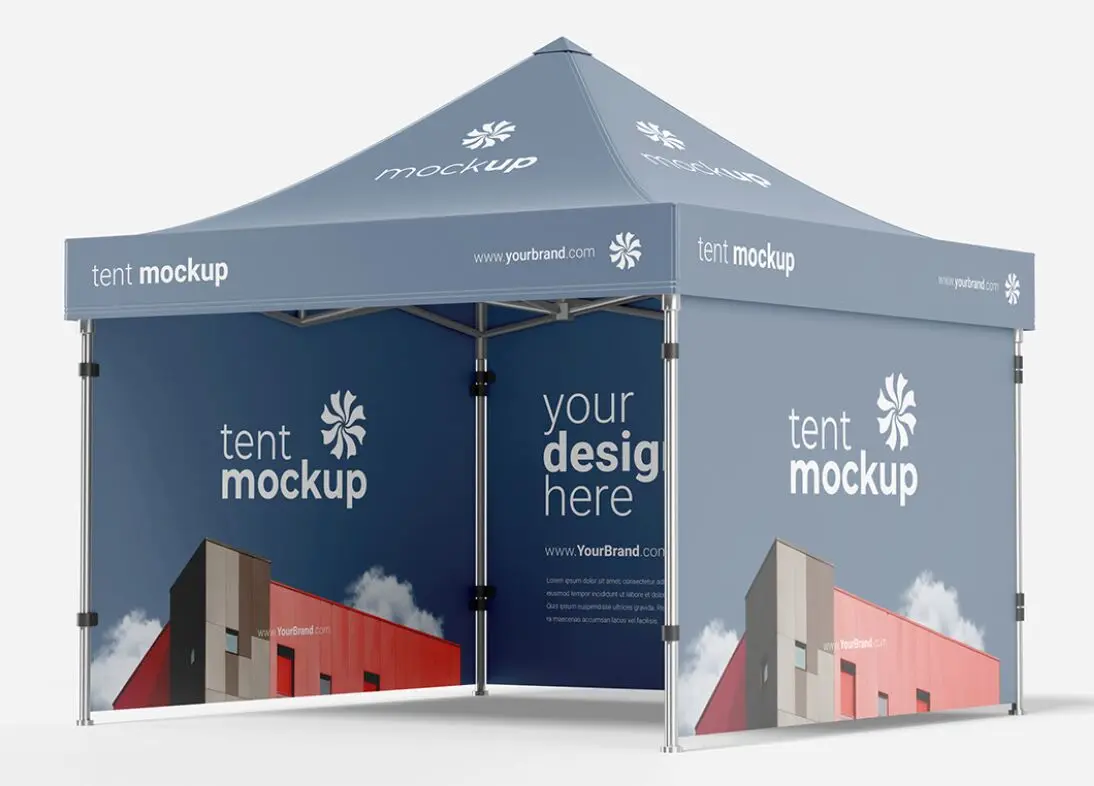 Free Realistic Tent PSD Mockup TitanUI