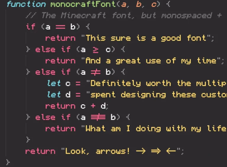 Monocraft Font