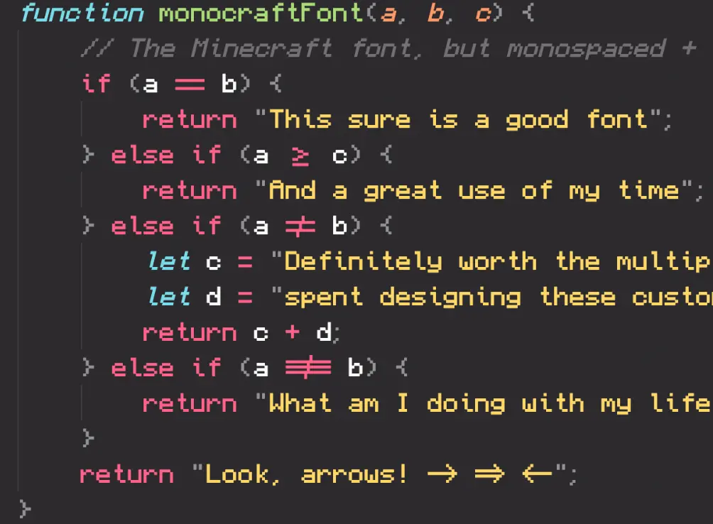Download Free Monocraft Font - Free Fonts
