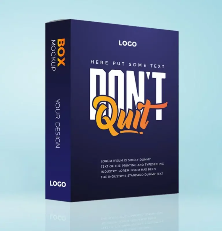 Standing Software Box Mockup PSD