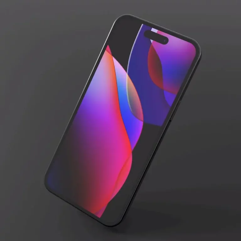 Floating iPhone 14 Pro PSD Mockup