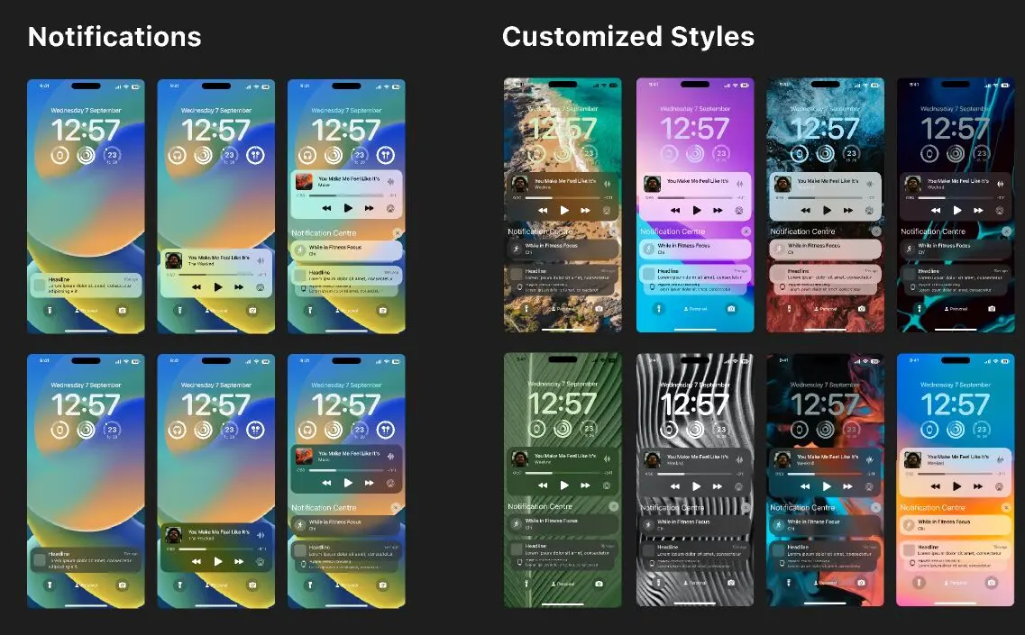 Free iOS 16 Lock Screen Templates TitanUI