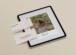 Realistic iPad Pro & Business Card Mockup