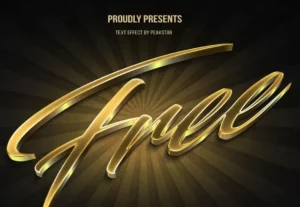 High Quality Golden Photoshop Text Effect