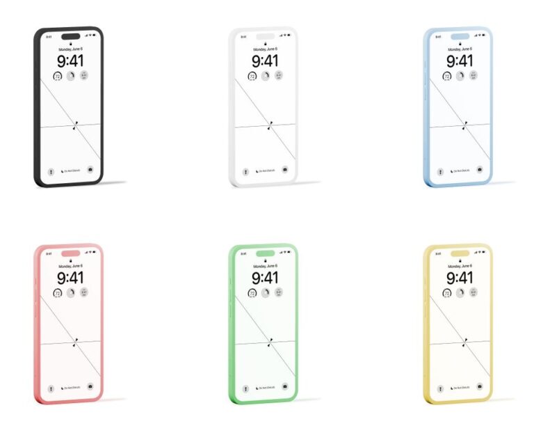 Clay iPhone 14 Pro Mockup (6 Colors)