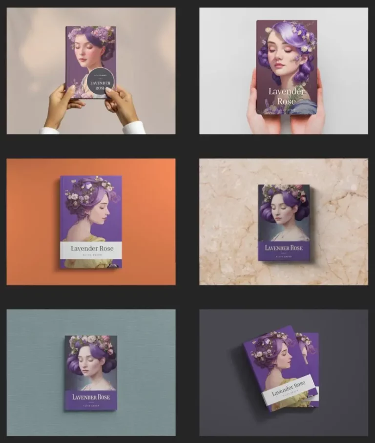 6 Book Cover Mockups For Figma