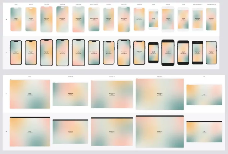 Flat Device Mockups & Screens Pack
