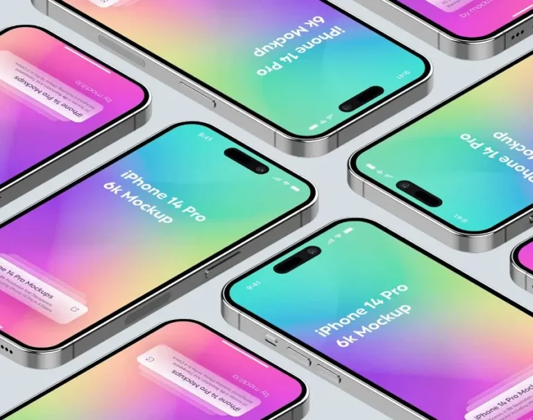 iPhone 14 Pro 6K Mockups PSD