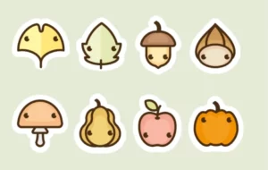 Cute Autumn Vector Illustration